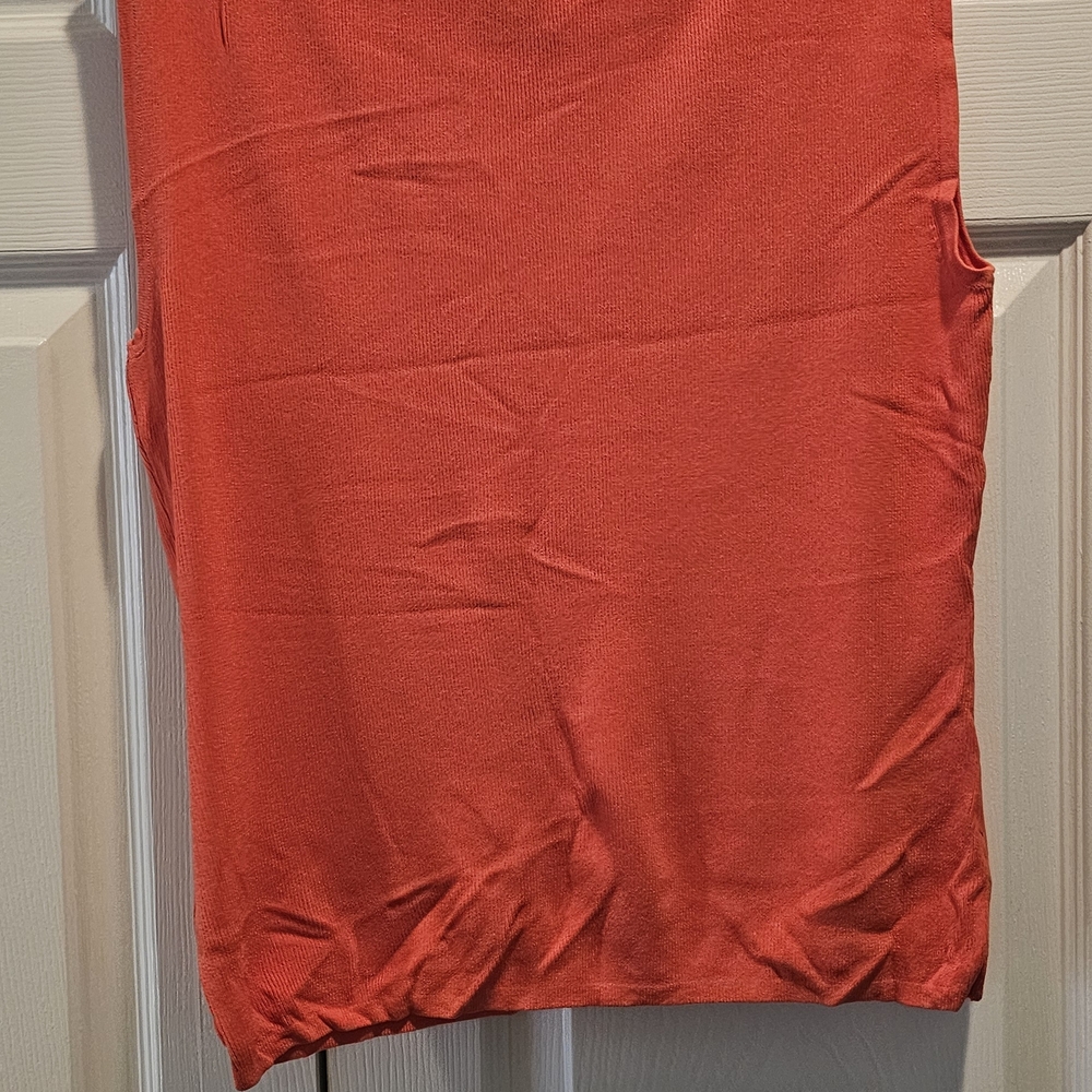 JohnPaulRichard Orange Sleeveless Polo Tank Top